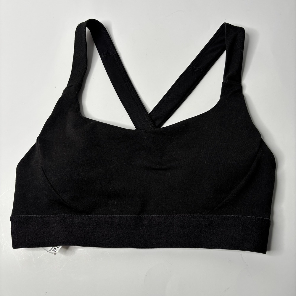 Patagonia Switchback Sports‎ Bra Black Small Removable Pads Logo Sporty Granola